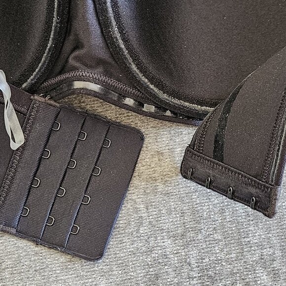 Vanity Fair 38B Black Beauty Back Strapless Bra Removable Straps 74380 Stretch - Picture 11 of 16